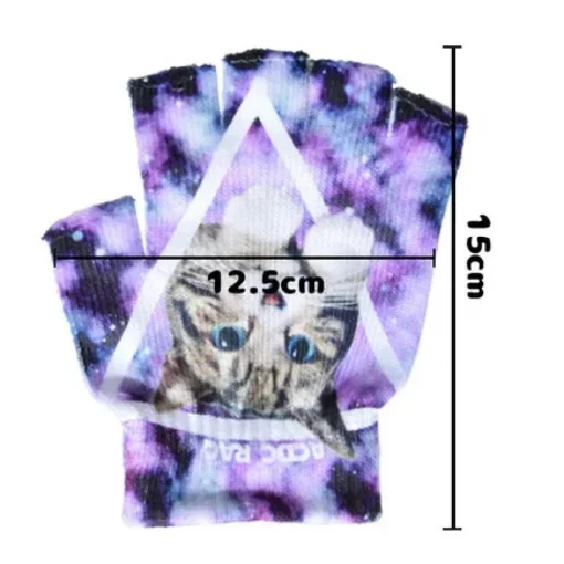 ACDC RAG Galaxy Cat Fingerless Gloves
