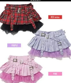 ACDC RAG Pleated Mini Skirt