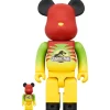 BE@RBRICK Jurassic Park Green & Yellow Ver. 100％ & 400％