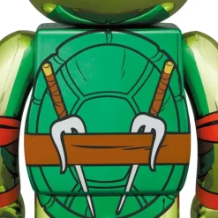 BE＠RBRICK Teenage Mutant Ninja Turtles Raphael: Chrome Ver. 100％ & 400％ Set