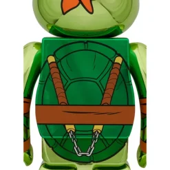 BE@RBRICK Teenage Mutant Ninja Turtles Michelangelo Chrome Ver. 1000％