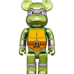 BE@RBRICK Teenage Mutant Ninja Turtles Donatello: Chrome Ver. 100% & 400%
