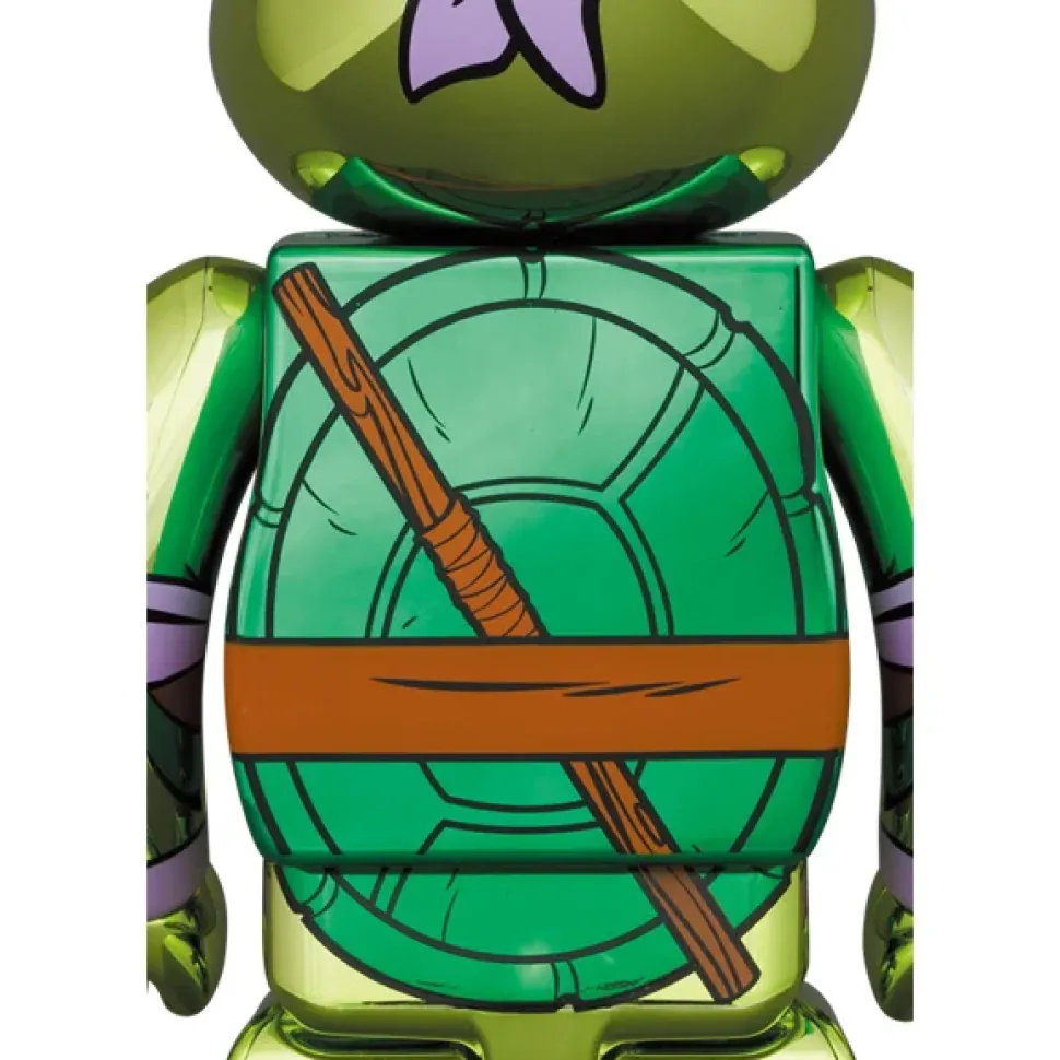 BE@RBRICK Teenage Mutant Ninja Turtles Donatello: Chrome Ver. 100% & 400%