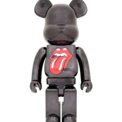 BE@RBRICK The Rolling Stones Lips & Tongue: Black Chrome Ver. 1000%