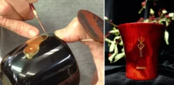 Berserk Mark of Sacrifice Wooden maki-e Cup Black