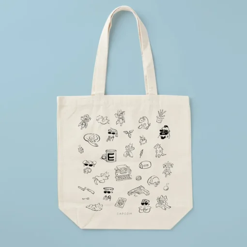 Capcom Line Art Tote Bag