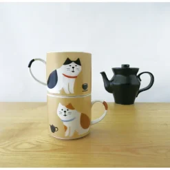 Concombre Cat Mug Pair Set