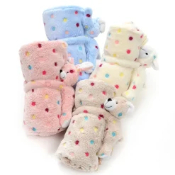 Dakko Multi-Color Polka Dot Doll Blanket