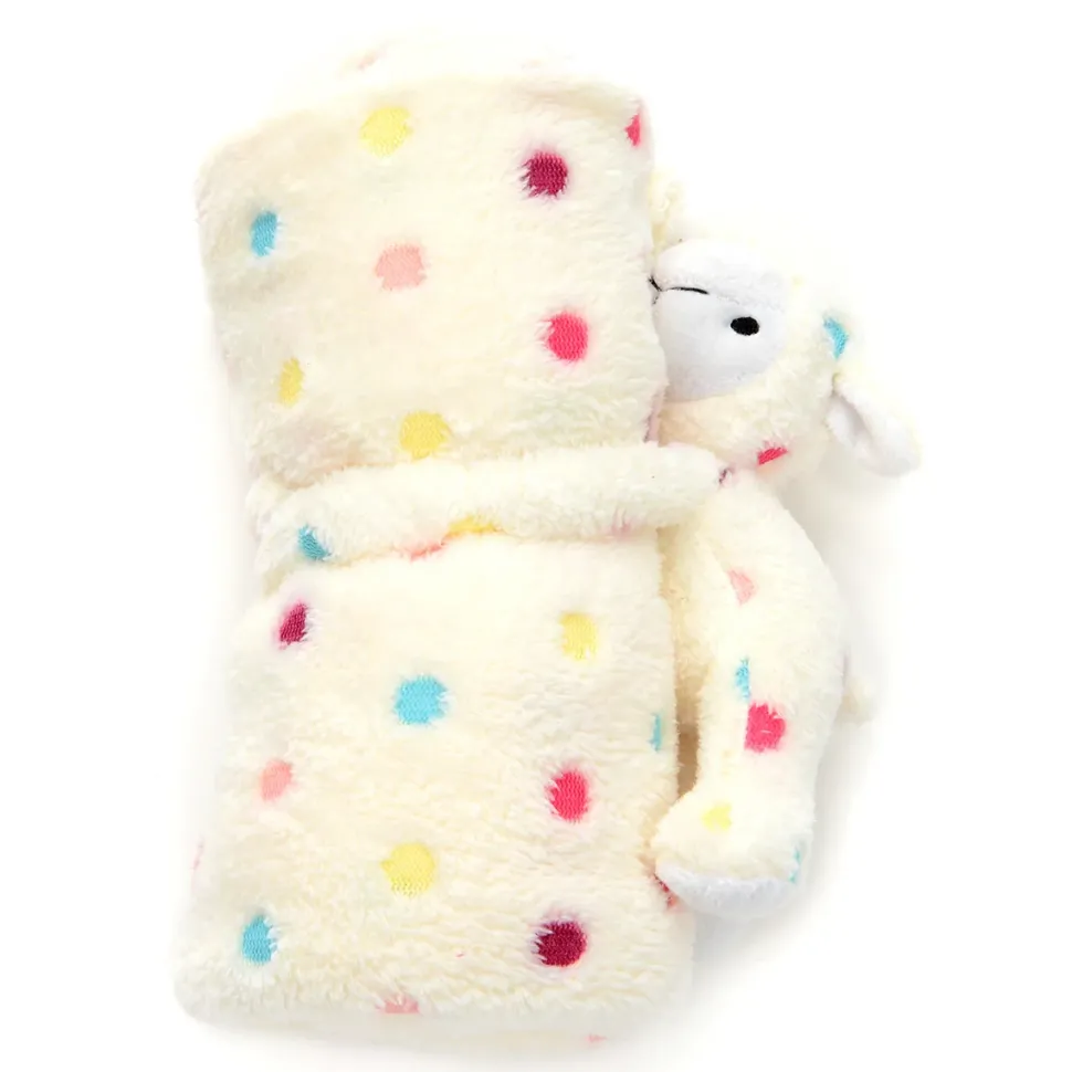 Dakko Multi-Color Polka Dot Doll Blanket