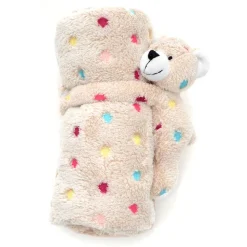 Dakko Multi-Color Polka Dot Doll Blanket