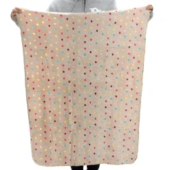 Dakko Multi-Color Polka Dot Doll Blanket