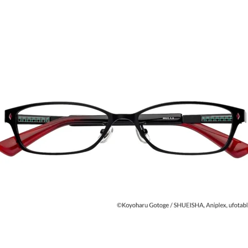 Demon Slayer: Kimetsu no Yaiba Collaboration Tanjiro Kamado Model Glass Frame w/ Original Eyeglass Case & Cleaning Cloth Set
