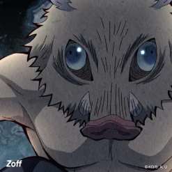 Demon Slayer: Kimetsu no Yaiba Collaboration Inosuke Hashibira Model Glass Frame w/ Original Eyeglass Case & Cleaning Cloth Set