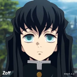 Demon Slayer: Kimetsu no Yaiba Collaboration Muichiro Tokito Model Glass Frame w/ Original Eyeglass Case & Cleaning Cloth Set