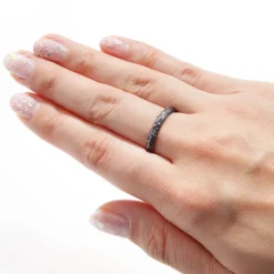 Evangelion Silver Black Moon Ring