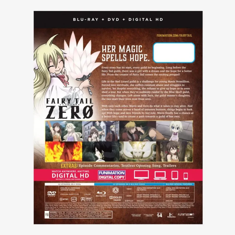 Fairy Tail Zero Blu-ray/DVD Combo Pack