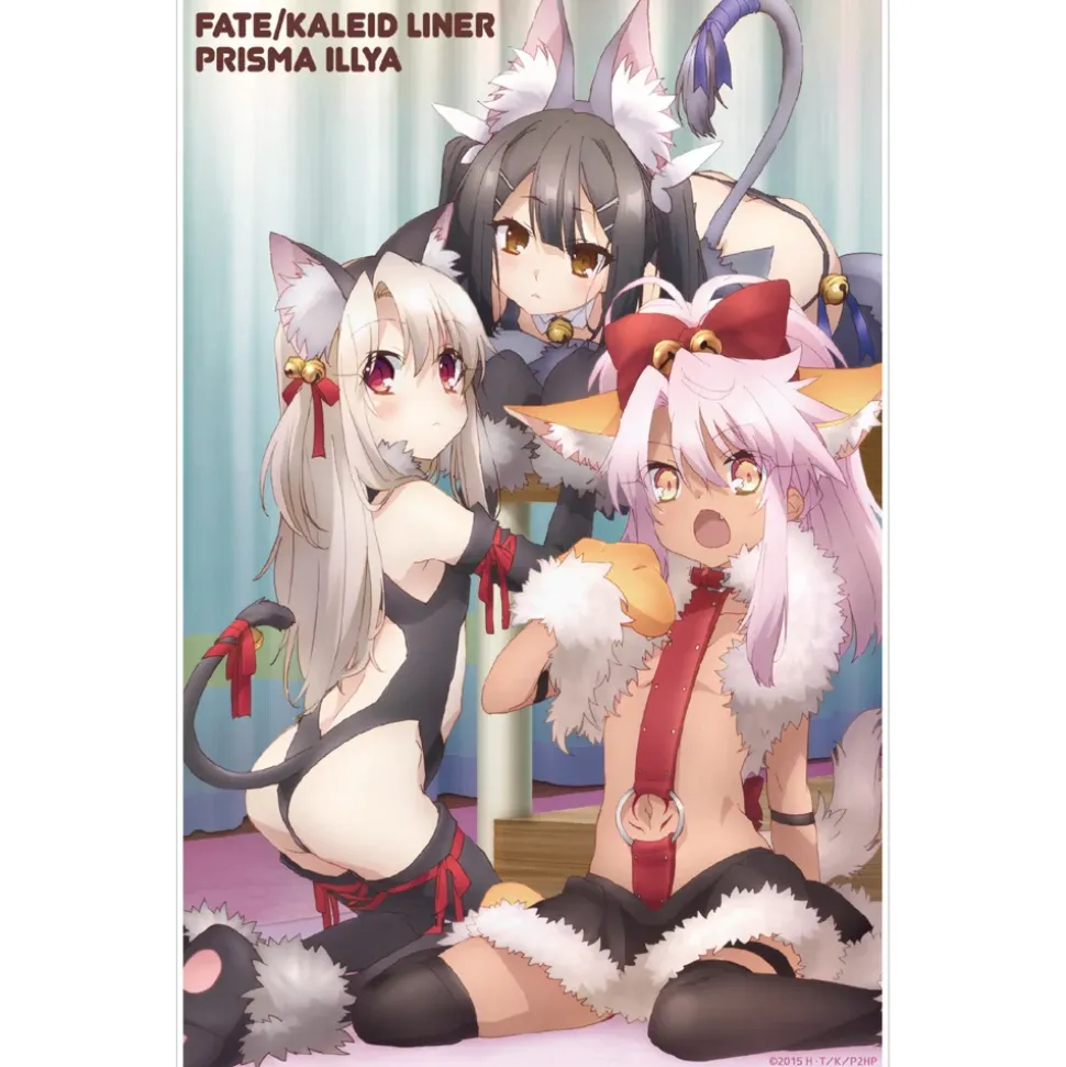 Fate/Kaleid Liner Prisma Illya 2wei Herz! Kemomimi Illya & Miyu & Chloe Acrylic Art Stand