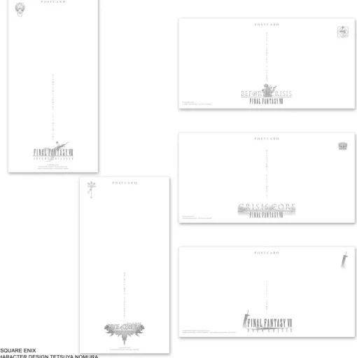 Final Fantasy VII Series Metallic Large Postcard Set (Re-run)
