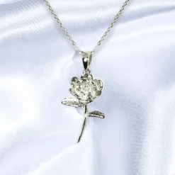 Final Fantasy XIV Silver Pendant Elpis Flower