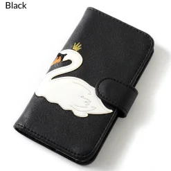 FLAPPER Swan Appliqué Smartphone Flip Case
