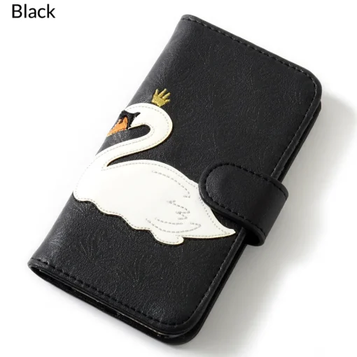 FLAPPER Swan Appliqué Smartphone Flip Case
