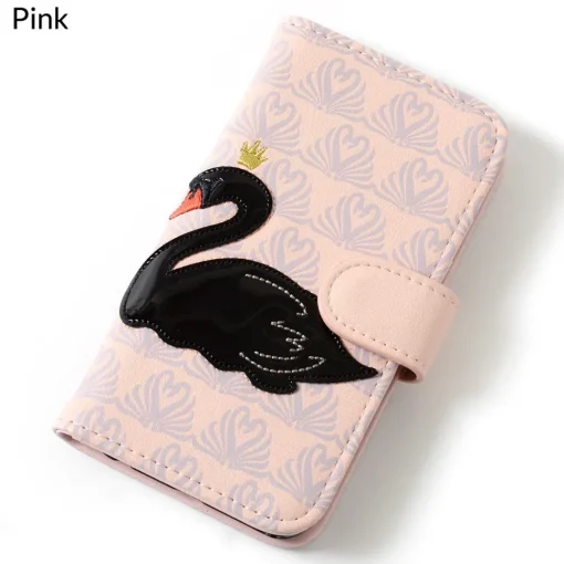 FLAPPER Swan Appliqué Smartphone Flip Case