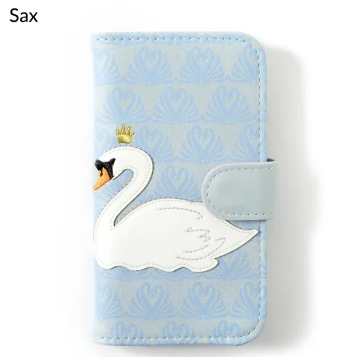 FLAPPER Swan Appliqué Smartphone Flip Case