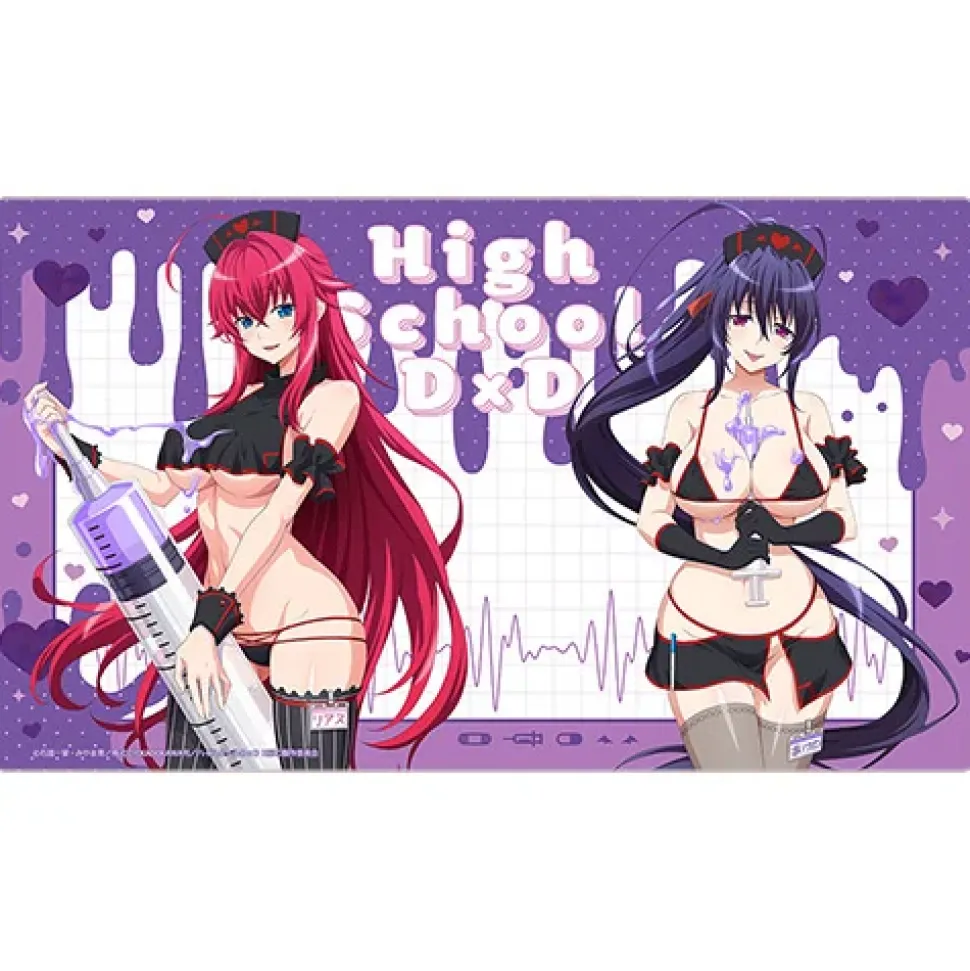 High School DxD Hero Rubber Mat Rias Gremory & Akeno Himejima: Black Nurse Ver.