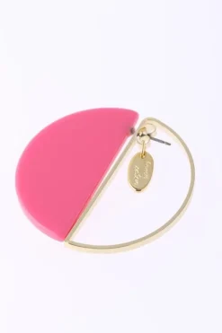 Honey Salon Acrylic Round Earrings