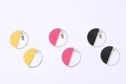 Honey Salon Acrylic Round Earrings