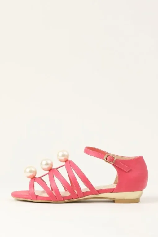 Honey Salon Big Pearl Sandals (Fuchsia Pink)
