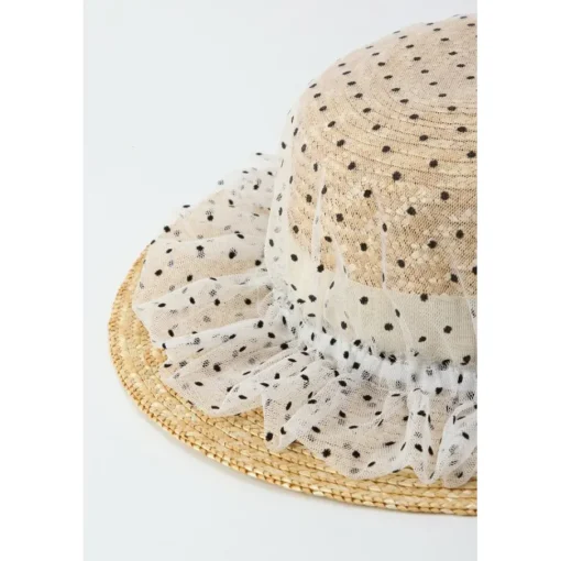 Honey Salon Dot Tulle Boater