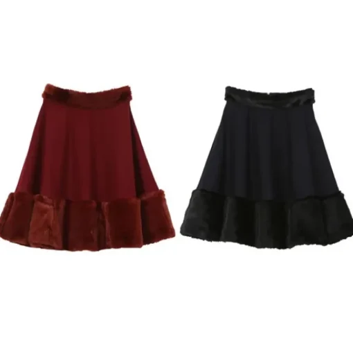 Honey Salon Fur Combi Skirt