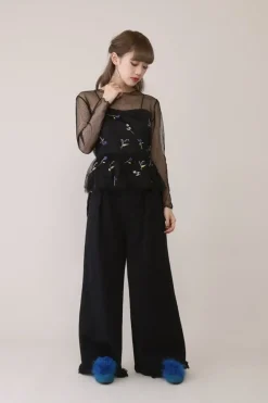 Honey Salon Fur Pocket Wide Pants