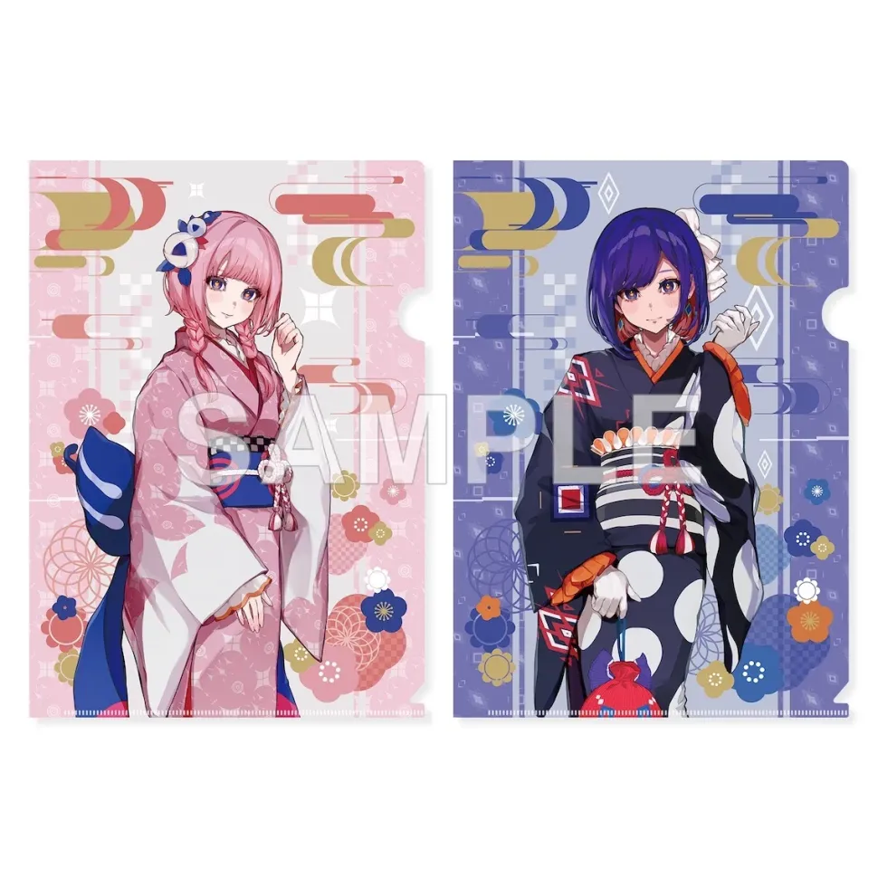Kamitsubaki City Under Construction Clear File Set Kafu & Rime Kimono Ver.