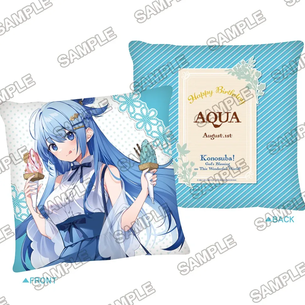 KonoSuba: God’s Blessing on This Wonderful World! Birthday Celebration 2023: Aqua Newly Drawn Large Cushion
