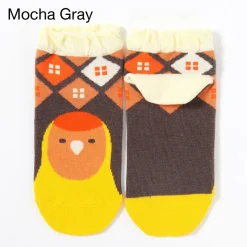 KOTORITACHI Peach-faced Lovebird Printed Socks