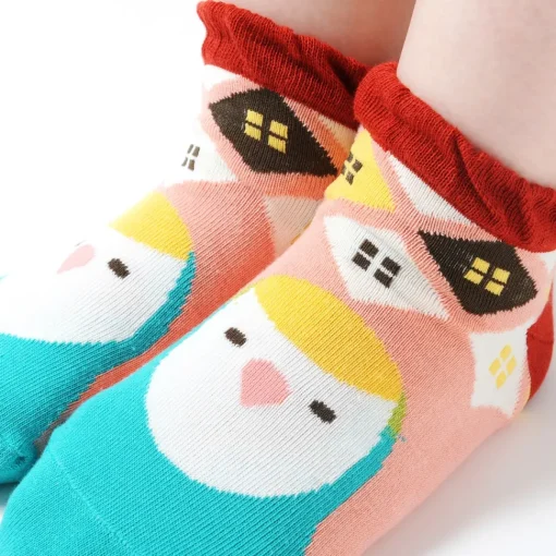 KOTORITACHI Peach-faced Lovebird Printed Socks