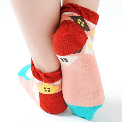 KOTORITACHI Peach-faced Lovebird Printed Socks