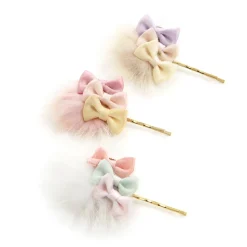 Le cocone Fur Ribbon Hair Pin