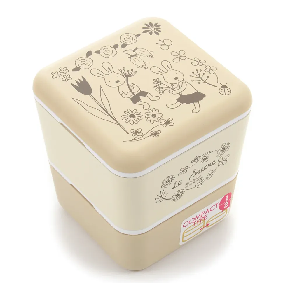 le sucre Lacquerware 2-Tier Square Lunch Box