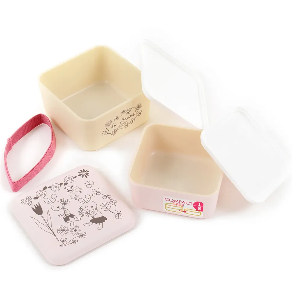 le sucre Lacquerware 2-Tier Square Lunch Box