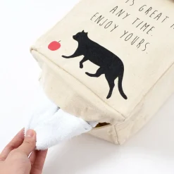 Life With Cat Towel Stocker