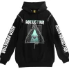 LISTEN FLAVOR Alien Abduction Zippered Shoulder Hoodie
