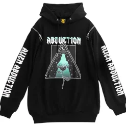 LISTEN FLAVOR Alien Abduction Zippered Shoulder Hoodie