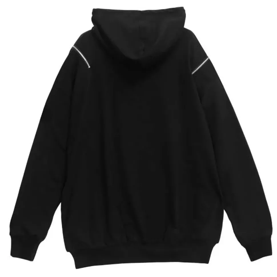 LISTEN FLAVOR Alien Abduction Zippered Shoulder Hoodie