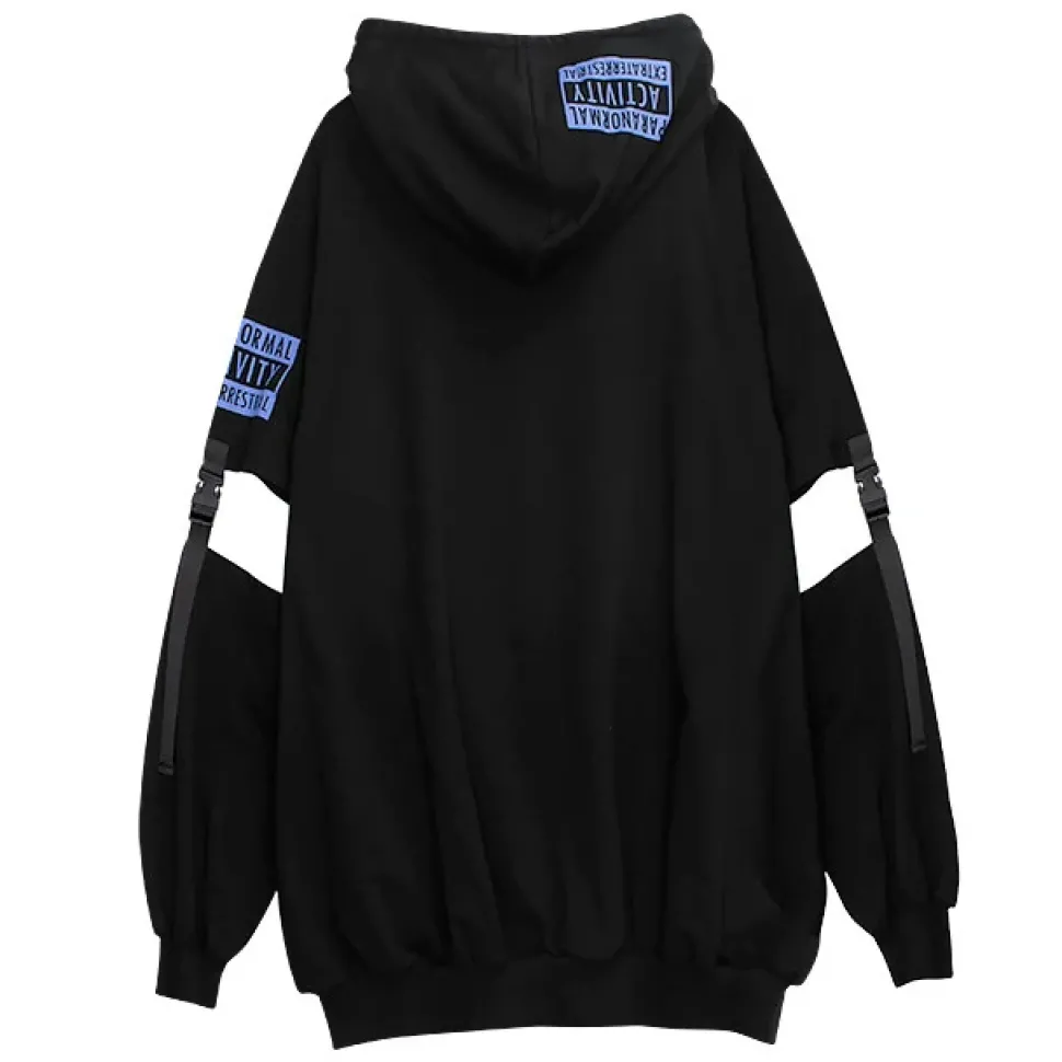 LISTEN FLAVOR Alien Separate Sleeve Belt Hoodie