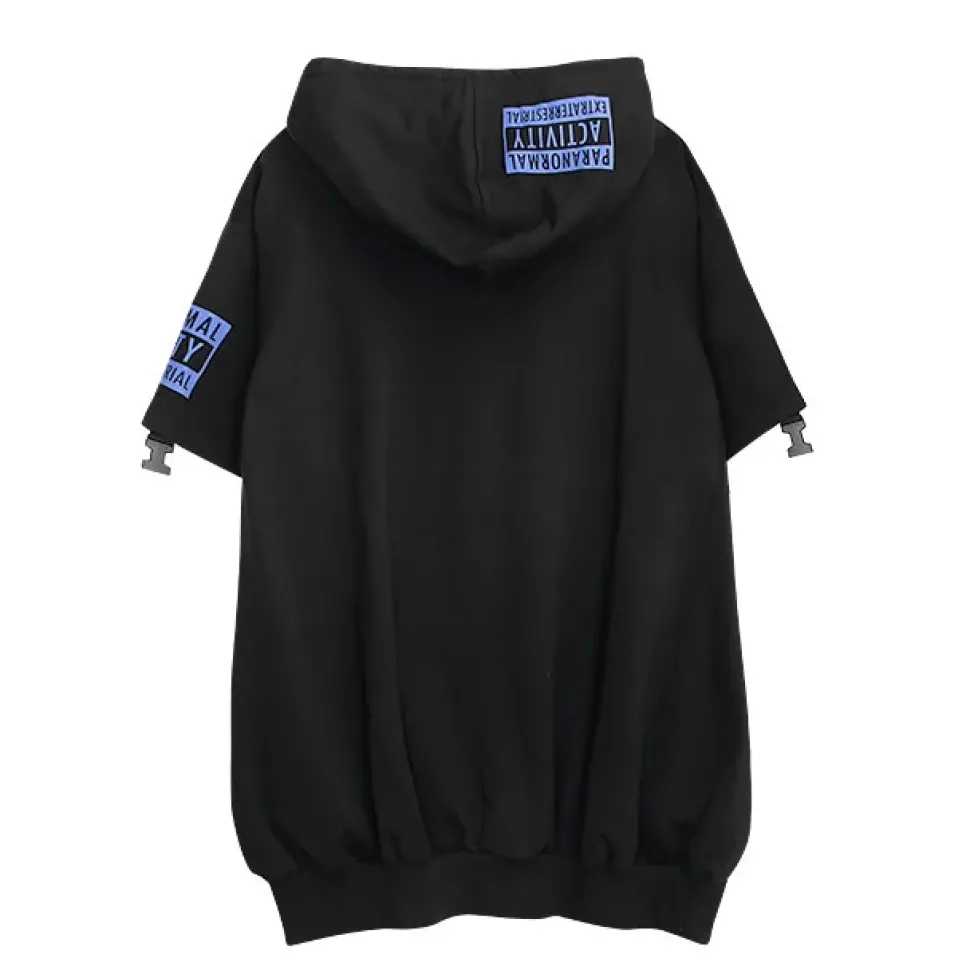 LISTEN FLAVOR Alien Separate Sleeve Belt Hoodie