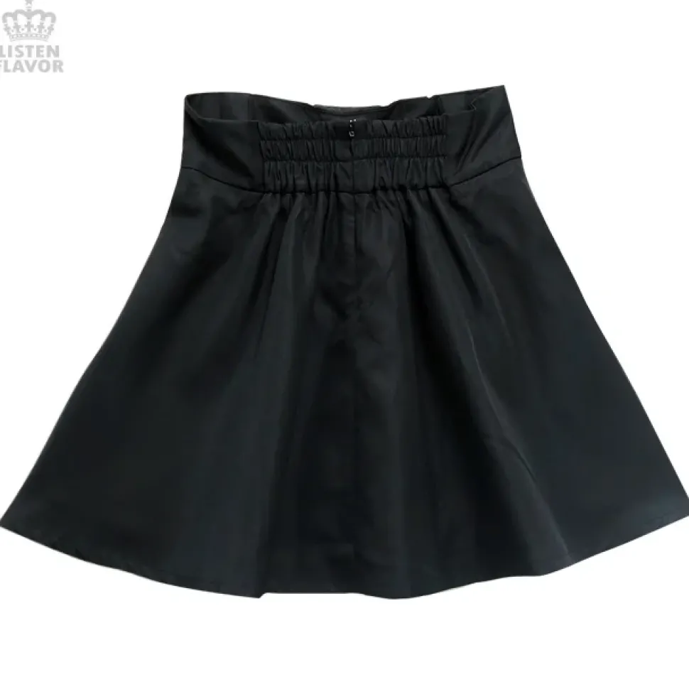 LISTEN FLAVOR Angel Heart Lace-Up Circular Skirt
