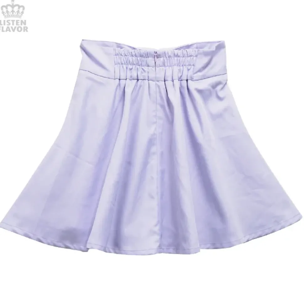 LISTEN FLAVOR Angel Heart Lace-Up Circular Skirt